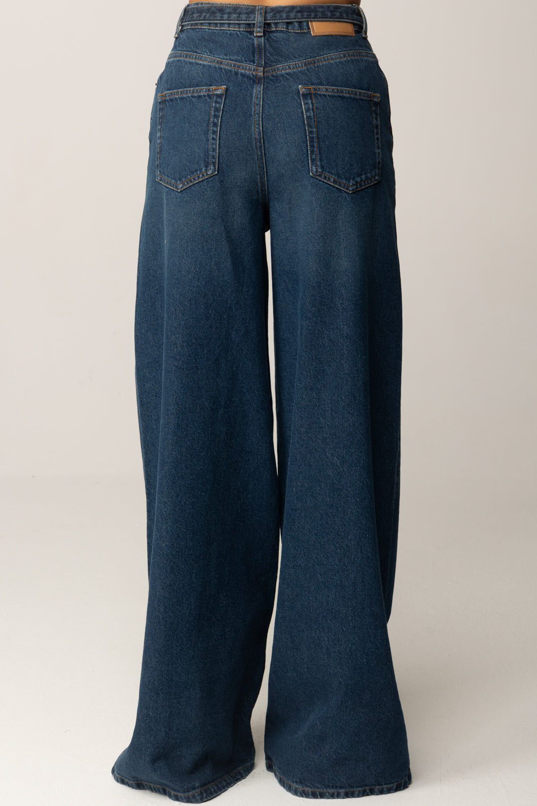 Twin-set Jeans a Gamba Larga con Cintura 252TP2540 DENIM SCURO