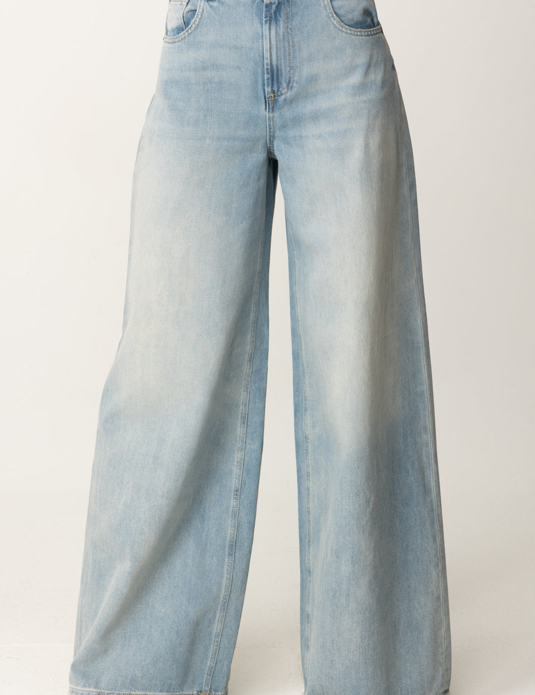 Twin-set Jeans a Palazzo Lavaggio Chiaro 251TT2260 DENIM CHIARO