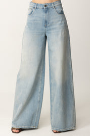 Twin-set Jeans a Palazzo Lavaggio Chiaro 251TT2260 DENIM CHIARO