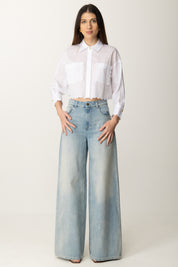 Twin-set Jeans a Palazzo Lavaggio Chiaro 251TT2260 DENIM CHIARO