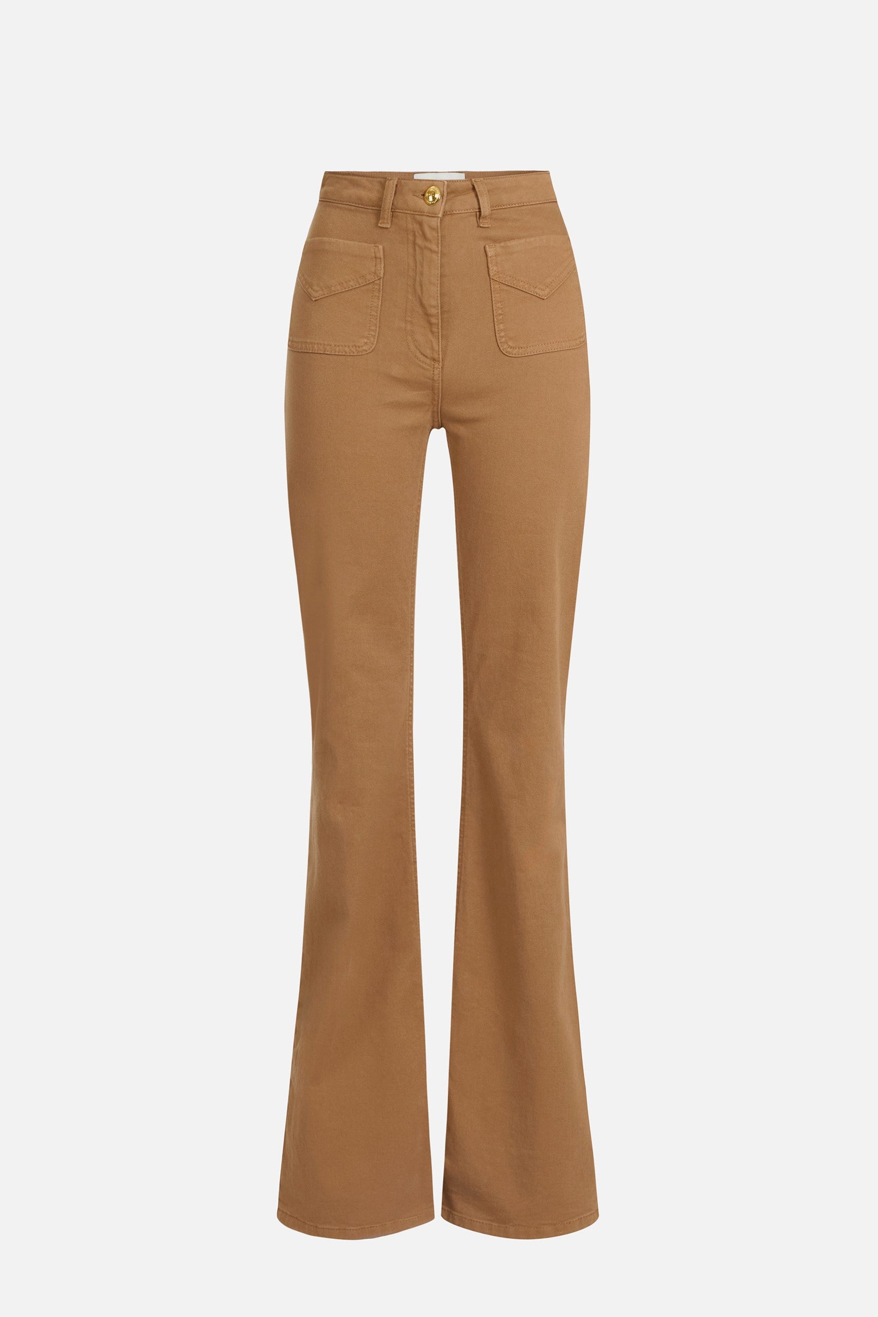 Elisabetta Franchi Jeans a zampa con tasche fronte e retro PJ22N61E2 DAINO