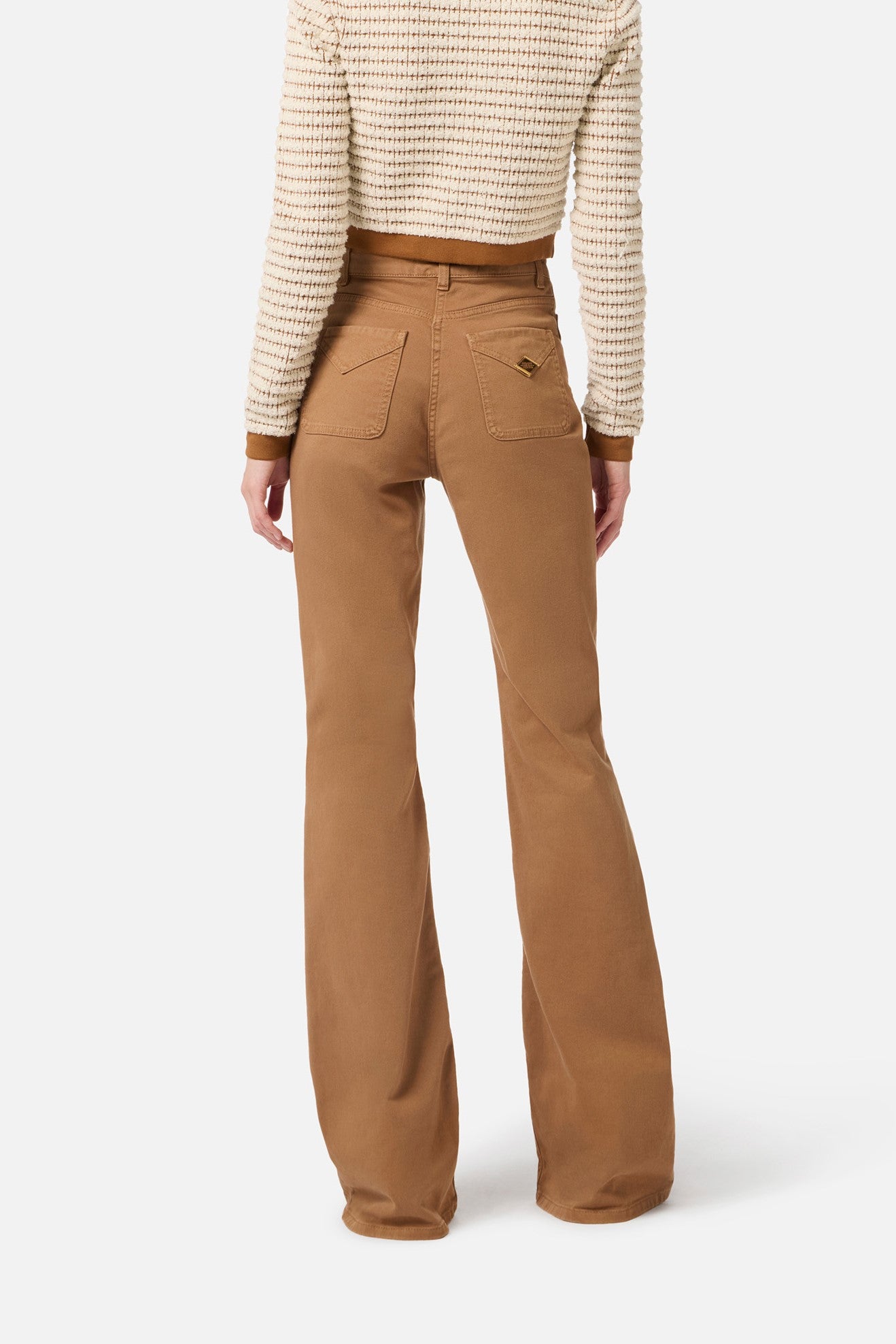 Elisabetta Franchi Jeans a zampa con tasche fronte e retro PJ22N61E2 DAINO