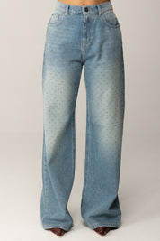 Twin-set Jeans con Strass All Over 252TT2270 DENIM CHIARO