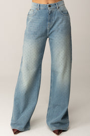 Twin-set Jeans con Strass All Over 252TT2270 DENIM CHIARO