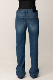 Elisabetta Franchi Jeans con Vita In Neoprene PJ15I56E2 BLUE DENIM/NERO