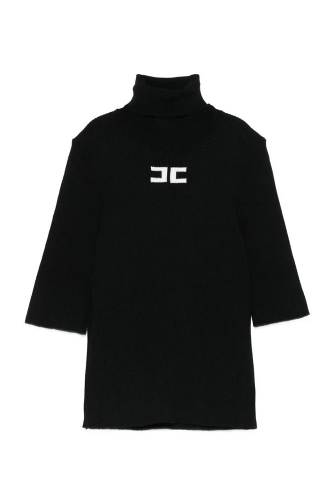 Elisabetta Franchi La Mia Bambina Dolcevita con Maniche a Tre Quarti e Logo EFMA176CFL229.D748