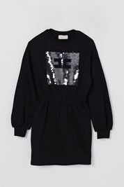 Elisabetta Franchi La mia Bambina Abito In Felpa con Ricamo Logo e Maxi EFAB6350FF002.N000