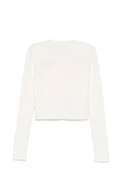 Elisabetta Franchi La mia Bambina Cardigan a Coste con Ricamo Logo a Contrastro EFMA177CFL229.D759