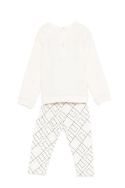 Elisabetta Franchi La mia Bambina Completo felpa e leggings con stampa logo ENCD1070FF002.D587