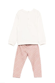Elisabetta Franchi La mia Bambina Completo felpa e leggings con stampa logo ENCD1070FF002.D687