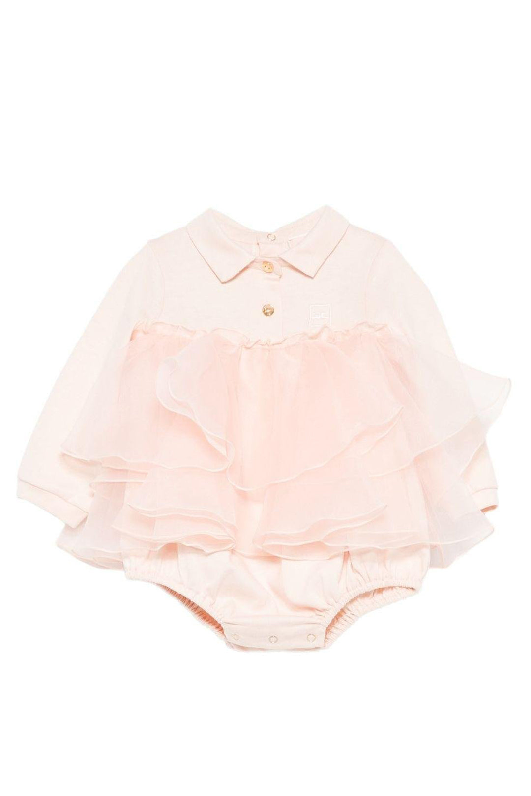 Elisabetta Franchi La mia Bambina Pagliaccetto a balze in organza ENPG0530JF054.D755