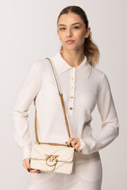 Pinko Love Bag Borse Dez BIANCO SETA-ANTIQUE GOLD