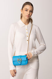 Pinko Love One Pocket Bag AZZURRO DRESDA-ANTIQUE GOLD