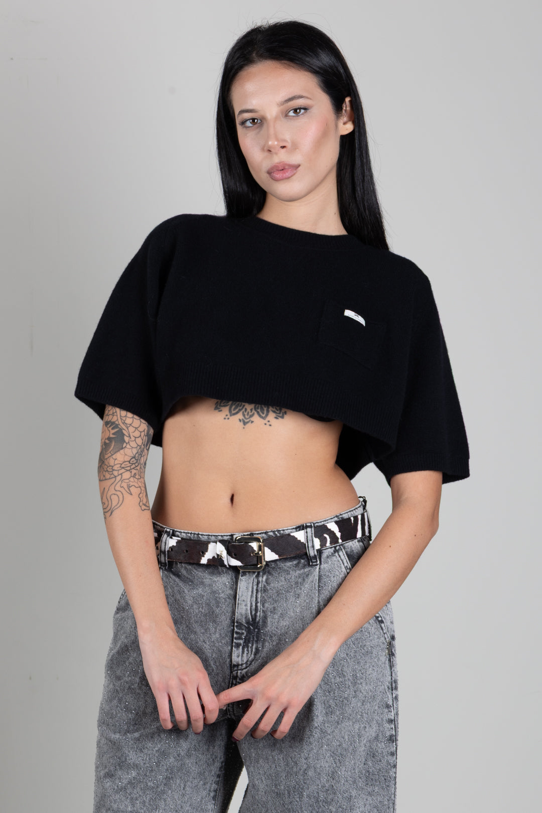Top Maglia In Lana e Cashmere Oversize