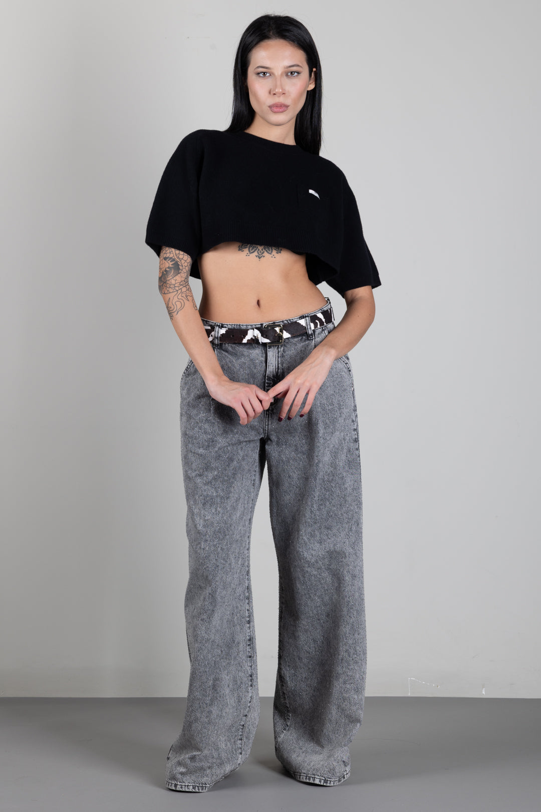 Top Maglia In Lana e Cashmere Oversize