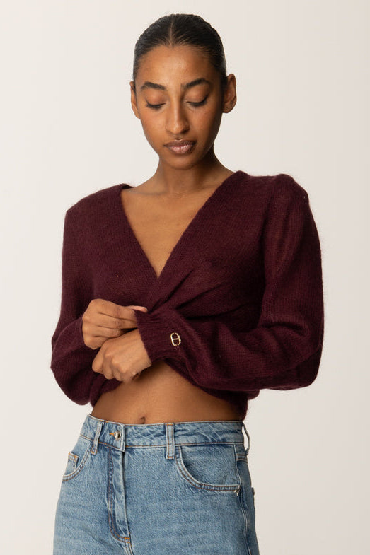 Twin-set Maglia Coprispalle In Misto Mohair 252TP3525 WINETASTING