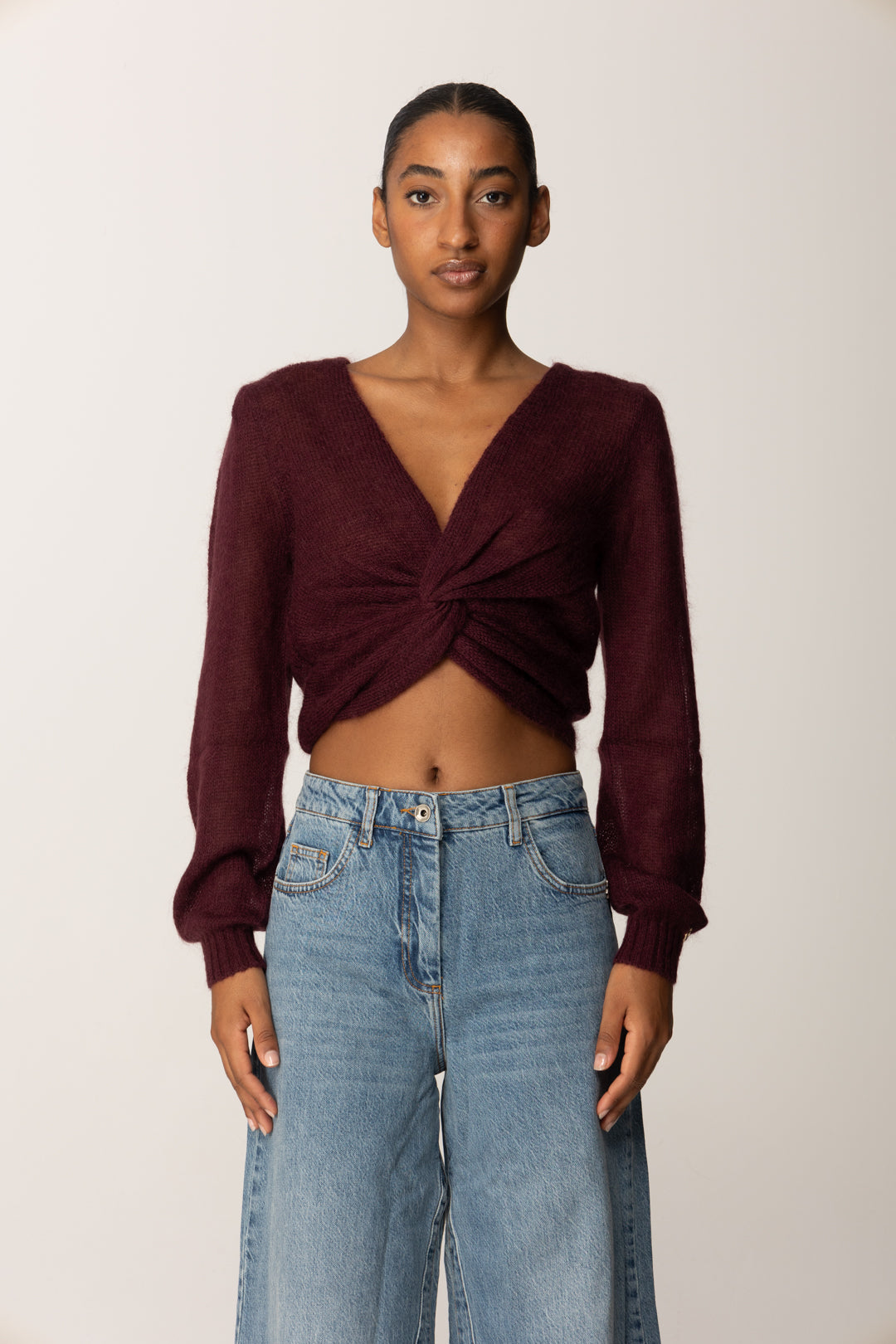 Twin-set Maglia Coprispalle In Misto Mohair 252TP3525 WINETASTING