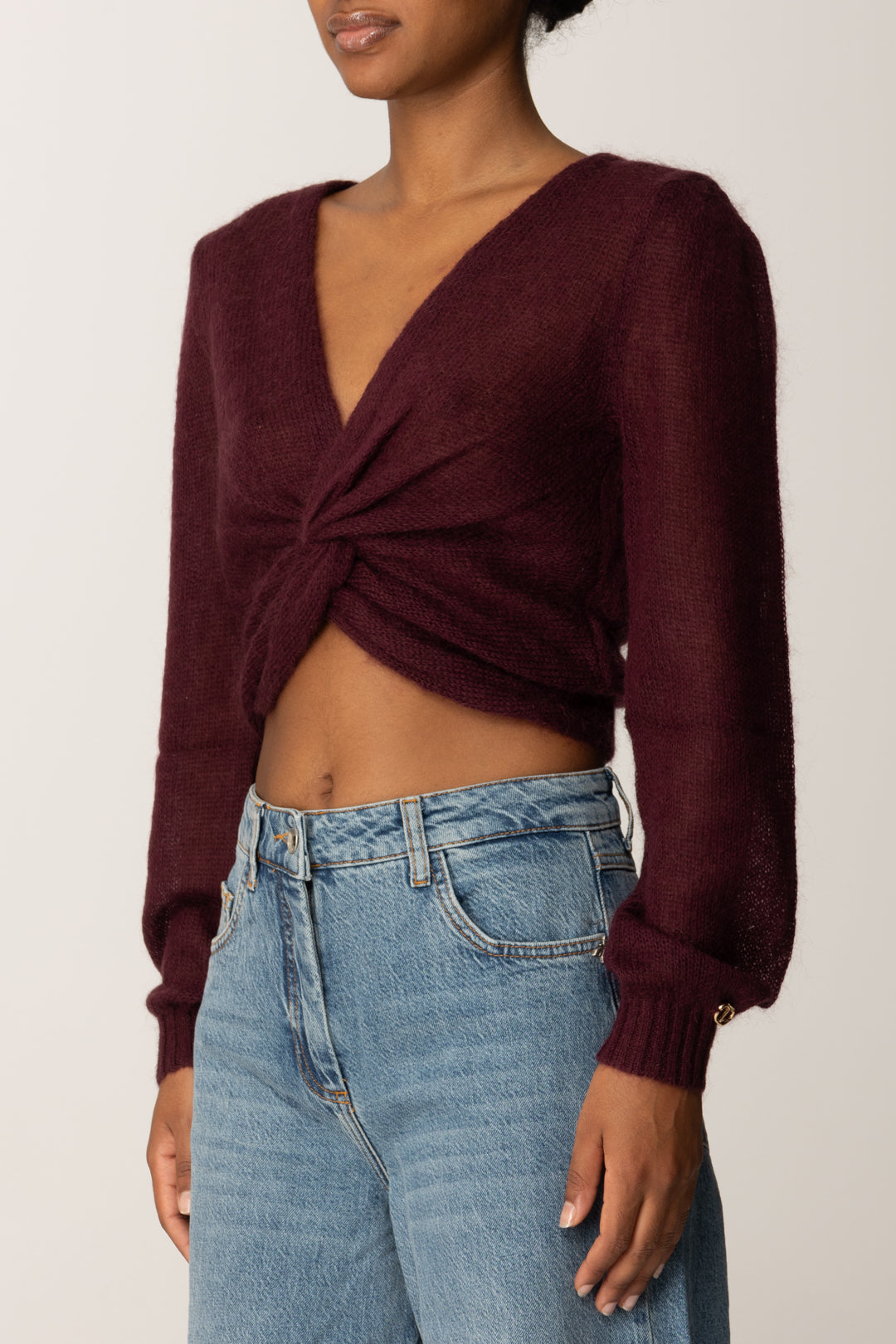 Twin-set Maglia Coprispalle In Misto Mohair 252TP3525 WINETASTING