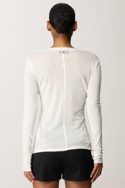 Elisabetta Franchi Maglia In Jersey con Bottoni MD62B56E2 AVORIO