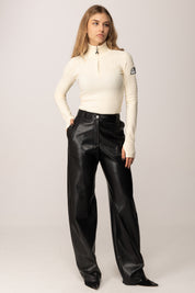 Patrizia Pepe Maglia Tecnica con Dolcevita con Zip 2K0361 K667 WOOLY WHITE