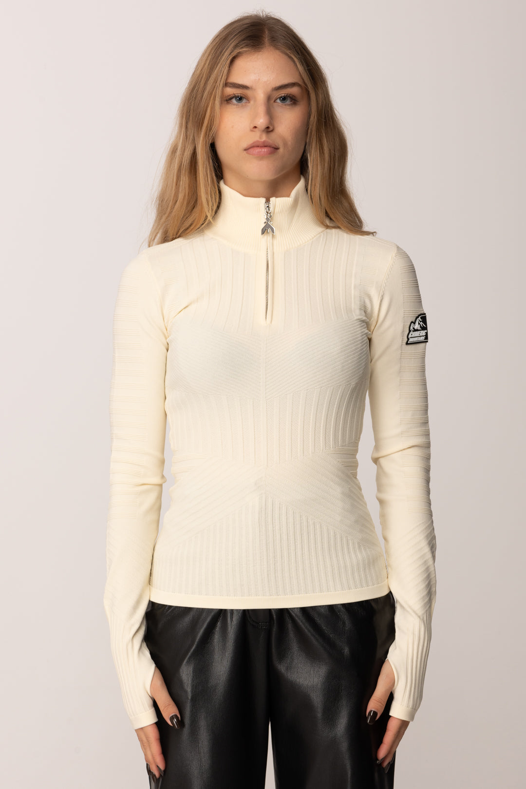 Patrizia Pepe Donna Maglia Tecnica con Dolcevita con Zip 2K0361