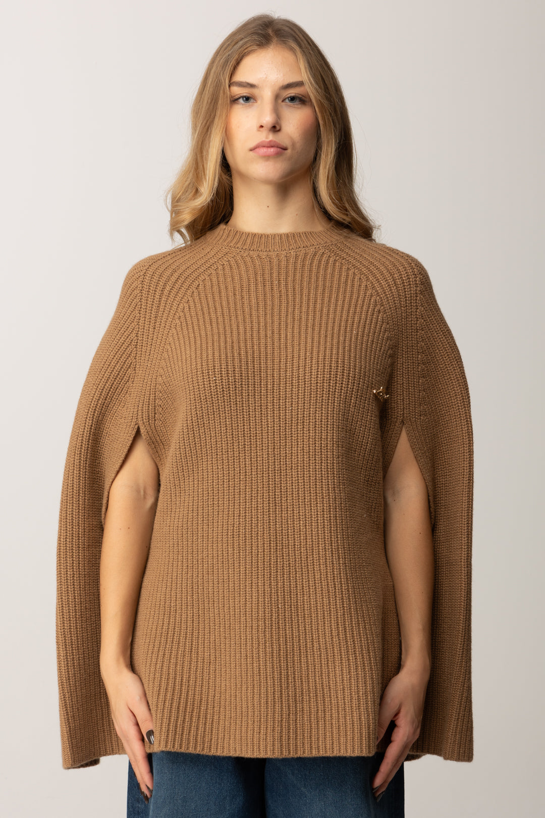 Twin-set Maglia a Mantella In Misto Lana 252TT3421 ALPACA