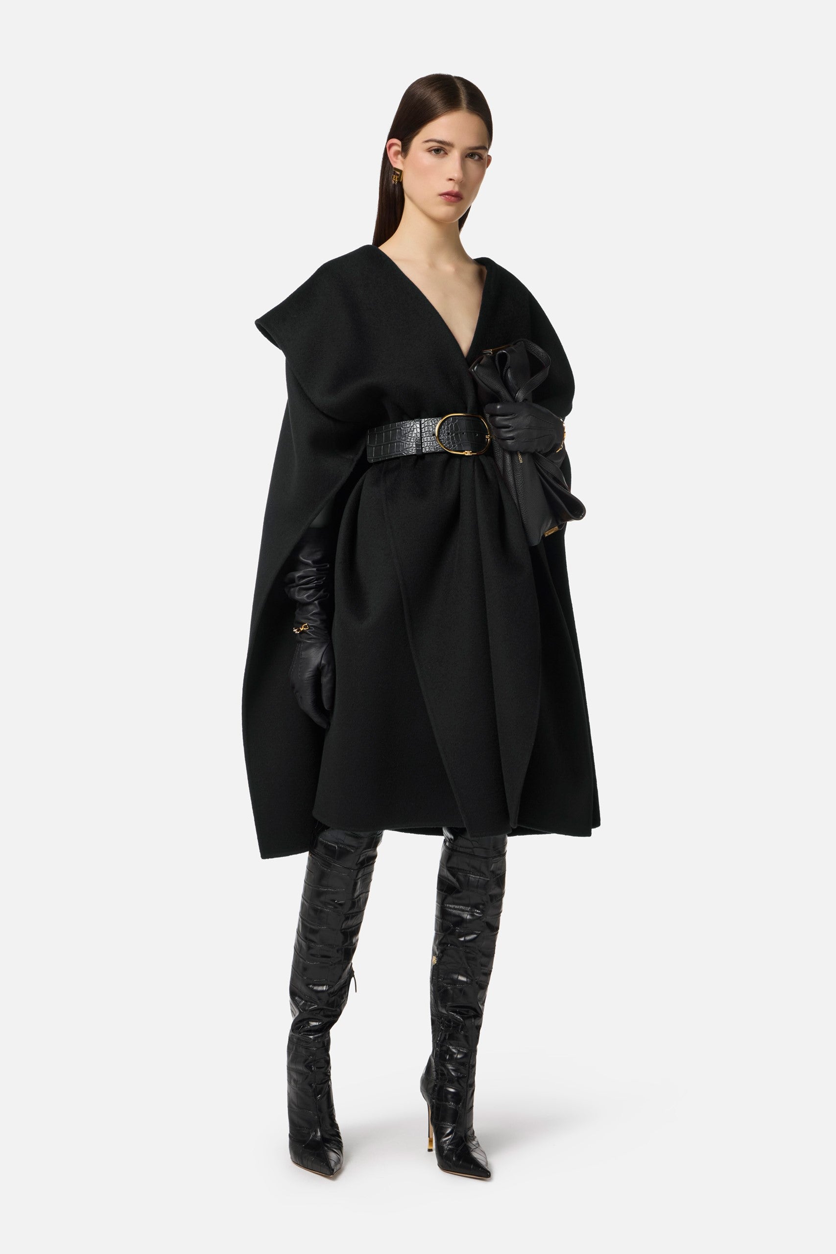 ELISABETTA FRANCHI ロングコート CP5003717 40 ELISABETTA