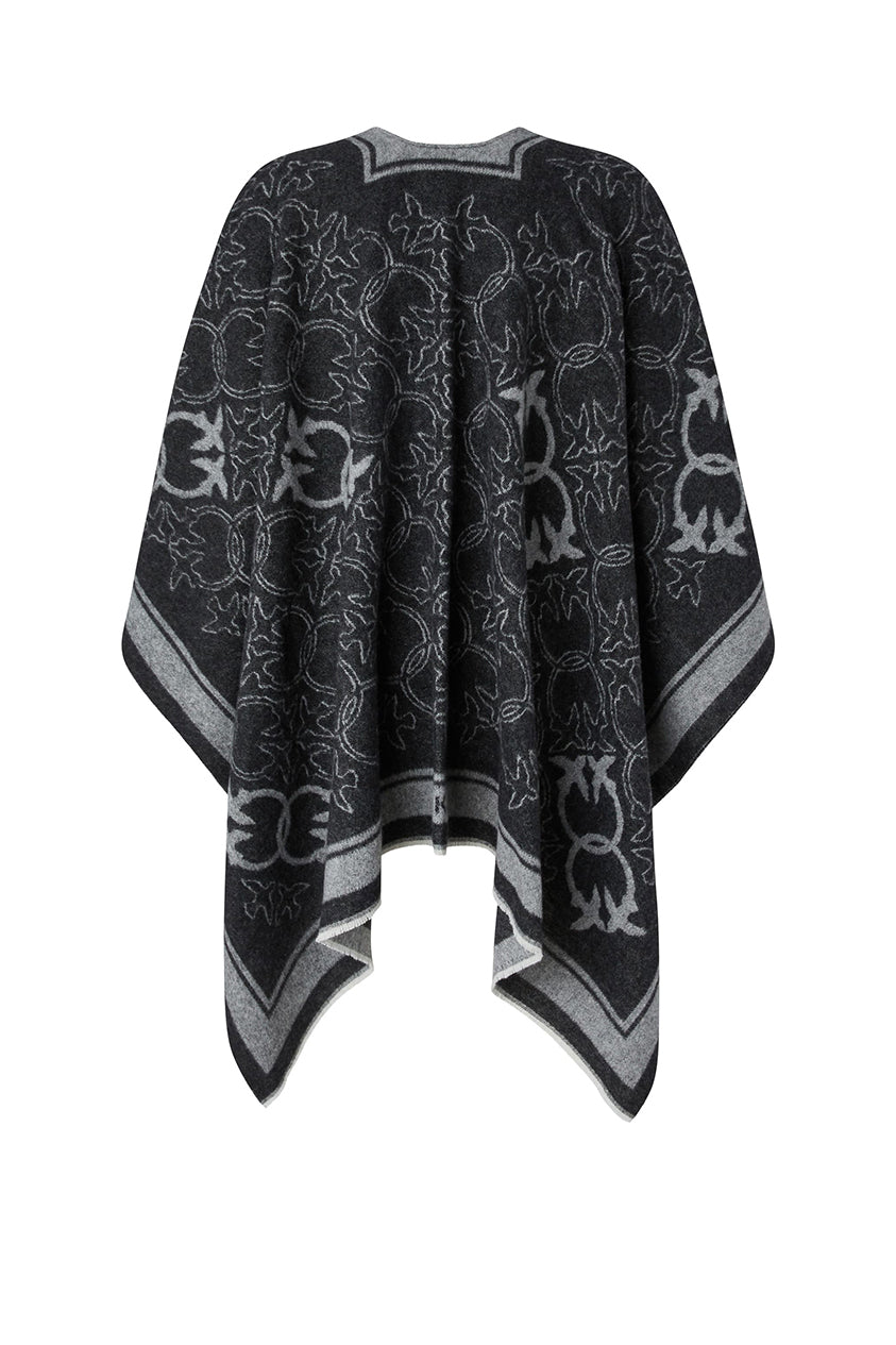 Pinko Mantella Jacquard con Stampa Logo 105965 A2ZI ZI2 NERO/GRIGIO