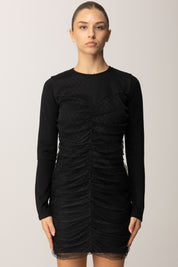 Twin-set Mini Abito In Viscosa Doppiato In Tulle 252TT3261 NERO