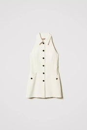 Twinset Mini Abito Smanicato In Crepe Fluido 251TP2104 MADREPERLA