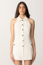 Twinset Mini Abito Smanicato In Crepe Fluido 251TP2104 MADREPERLA