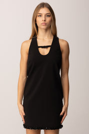 Twin-set Mini Abito con Fiocco e Orlo In Paillettes 252TT2231 NERO
