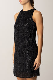 Twin-set Mini Abito con Ricamo Paillettes e Canottiglie 252TP2370 NERO