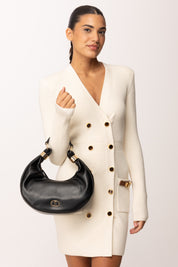 Twin-set Mini Hobo ‘eclipse’ con Anelli Dorati 252TB7090 NERO