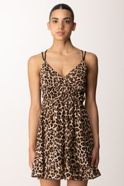 Khloe Femme Mini abito animalier con balza 20862 MACULATO