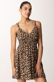 Khloe Femme Mini abito animalier con balza 20862 MACULATO