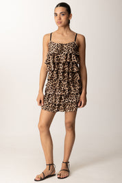 Khloe Femme Minigonna animalier a balze 31168 MACULATO