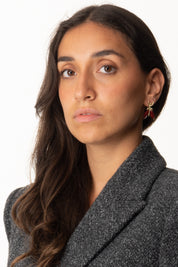 Patrizia Pepe Orecchini con Logo Fly CJ9340 M006 PURPLE RED