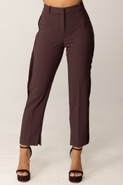 Pantaloni Crop con Dettagli Smoking