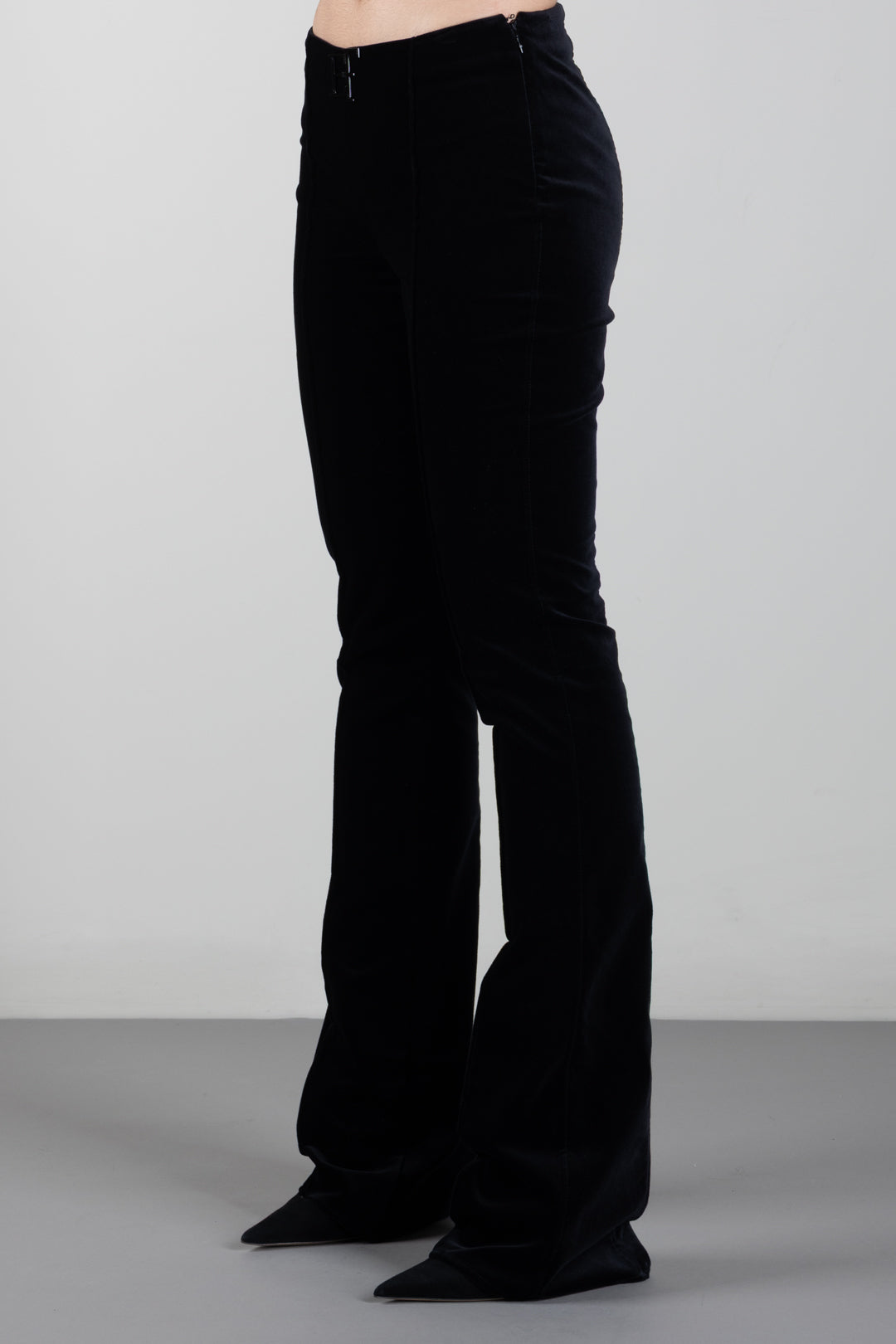 Pantalon Flarei In Velluto Di Cotone