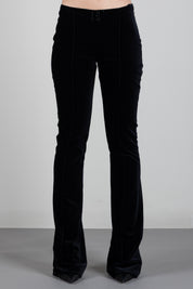 Flared cotton velvet trousers