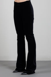 Flared cotton velvet trousers