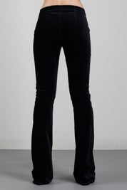 Flared cotton velvet trousers