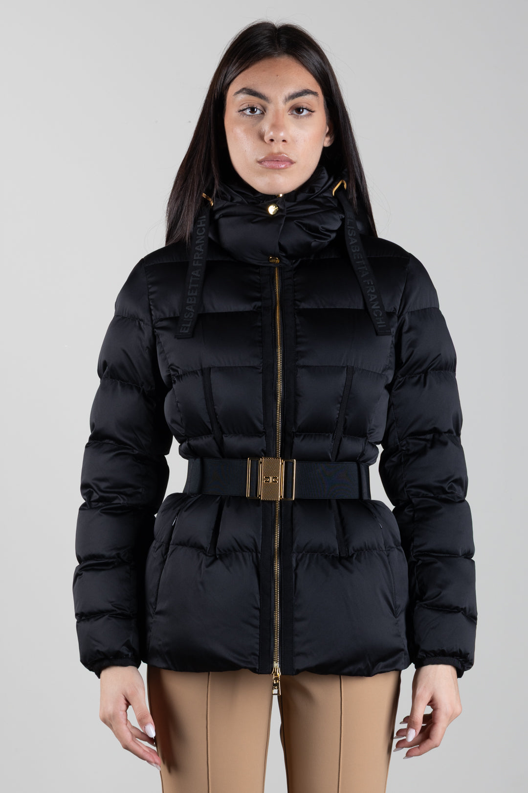 Doudoune en voile avec ceinture bijou