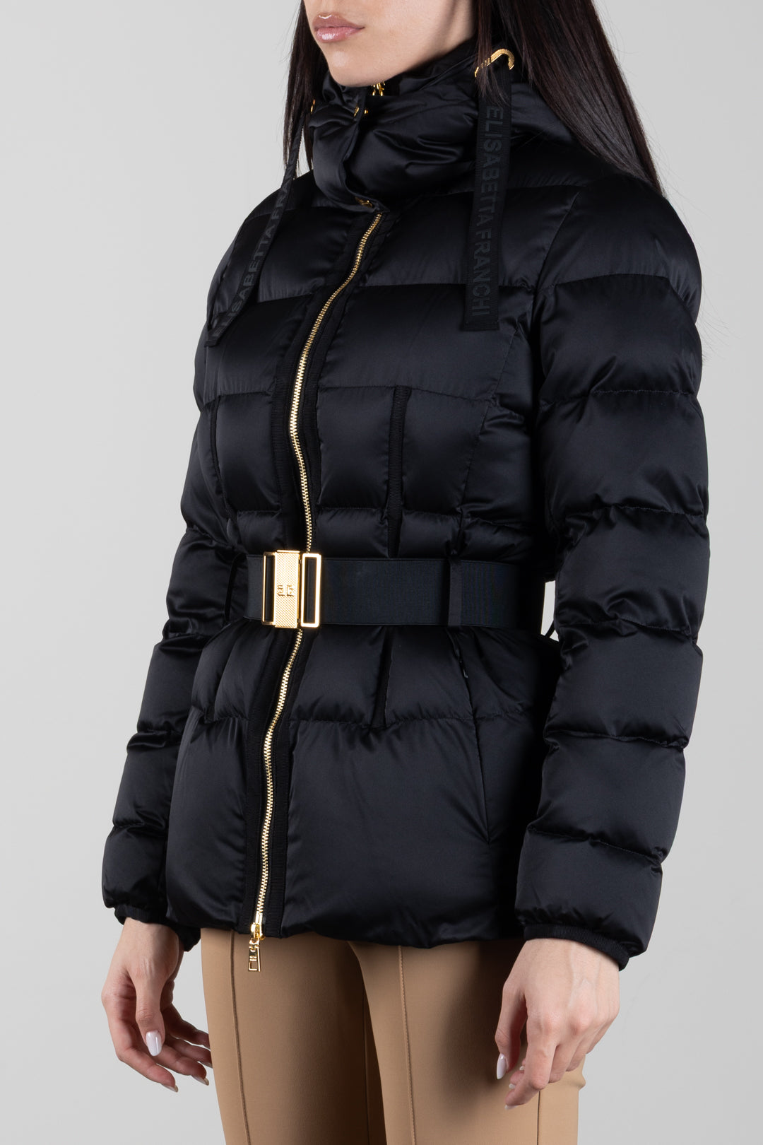 Doudoune en voile avec ceinture bijou