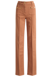 Jeans Slim a Vita Alta con Tasche Gioiello