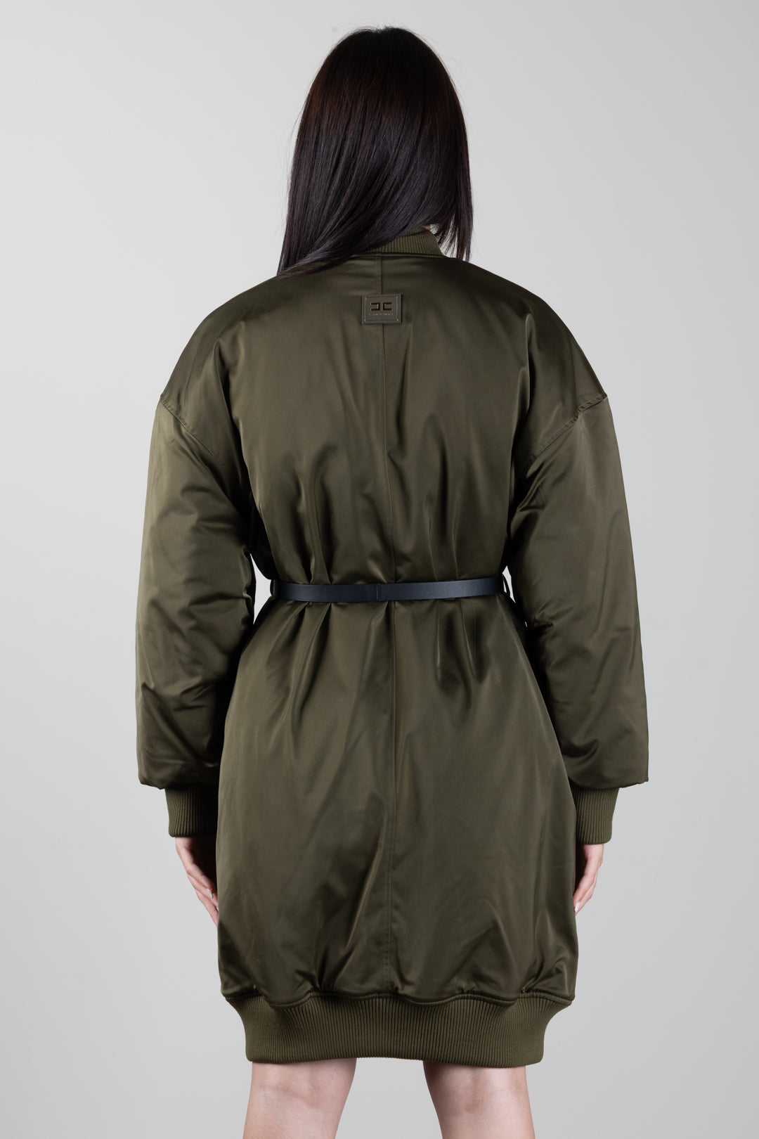 Doudoune longue oversize avec ceinture