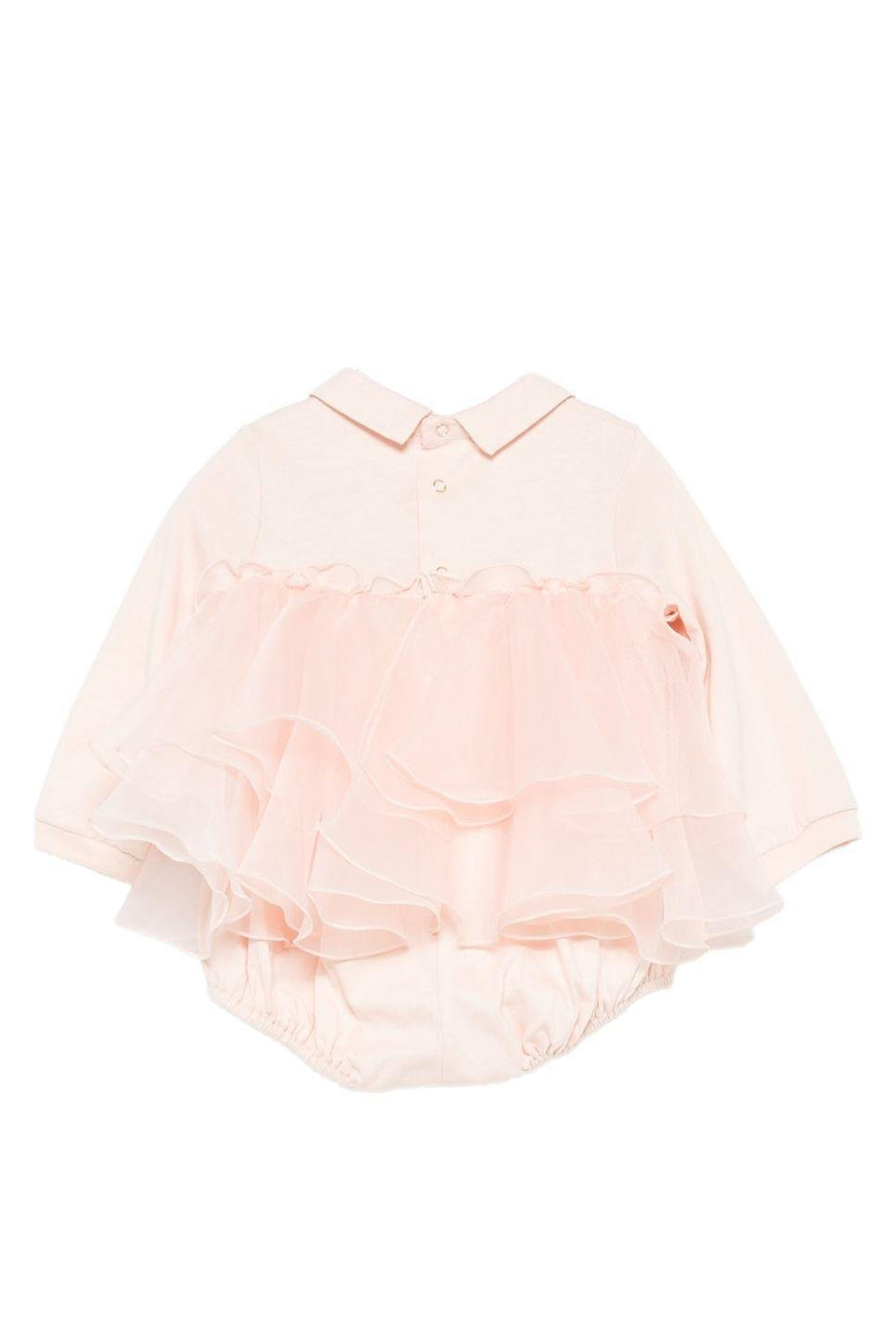 Elisabetta Franchi La mia Bambina Pagliaccetto a balze in organza ENPG0530JF054.D755