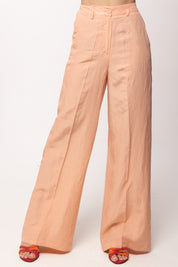 Hanita Pantalone Palazzo Fluido a Vita Alta H.P1639.4572 ROSA TRAMONTO