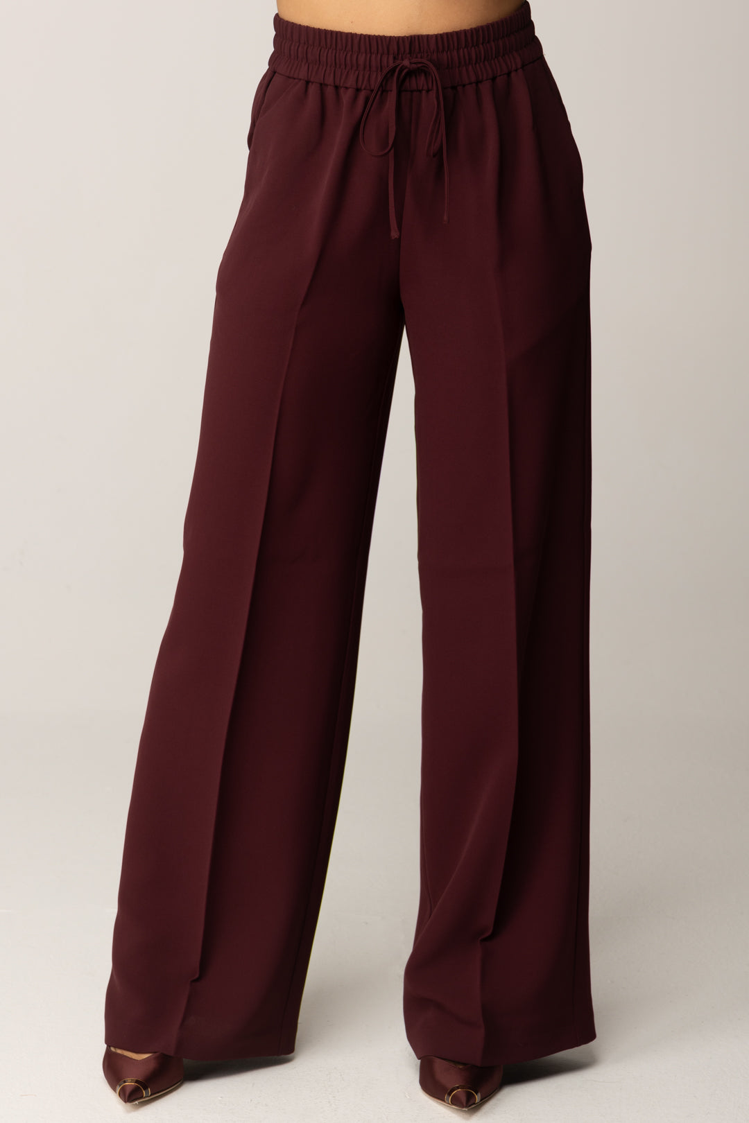 Twin-set Pantaloni Ampi con Cintura In Vita 252TP2611 WINETASTING